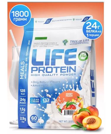 Tree of Life Protein 1800 Sweet peach