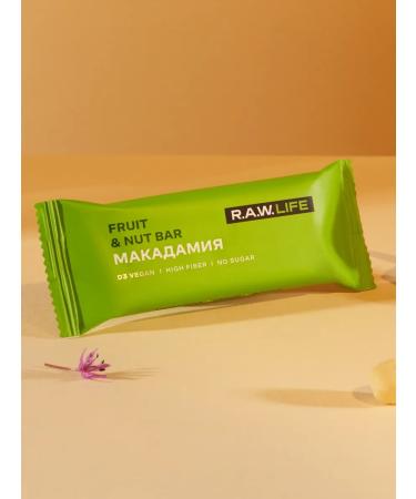 RAWLIFE Bangs without sugar with macadamia nuts 3 pcs - Buy Online on GoSupps.com