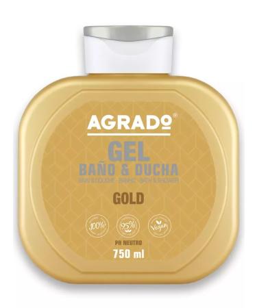 Agrado Shower gel set of 1500 ml Aqua Blue and Gold - Buy Online on GoSupps.com