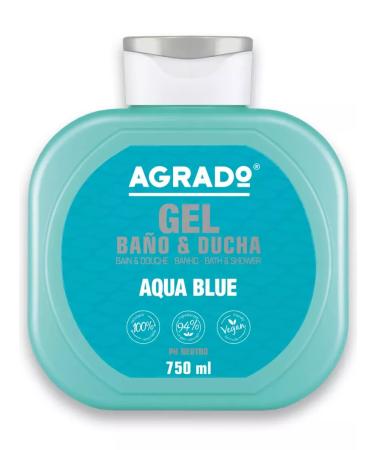 Agrado Shower gel set of 1500 ml Aqua Blue and Gold - Buy Online on GoSupps.com