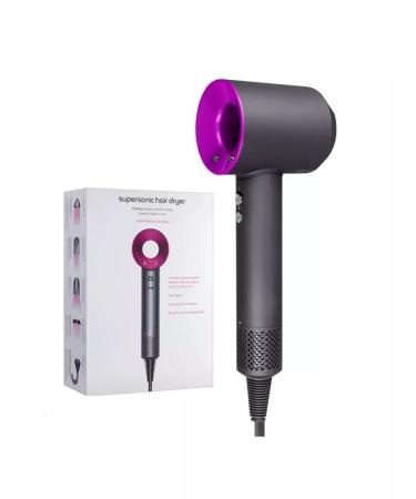 SUPERSONIC Set of hair dryer hair dryer with purple (6 in 1) 1.8m