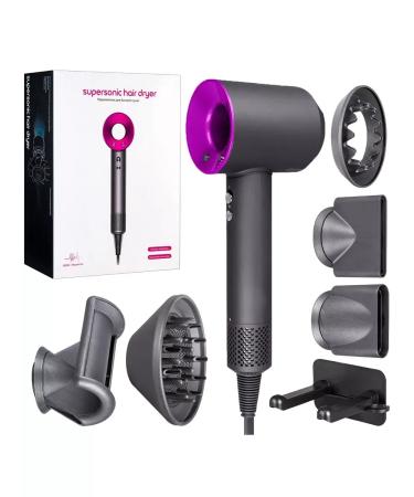SUPERSONIC Gray hairdryer with purple (6 in 1) 3M - Buy Online on GoSupps.com