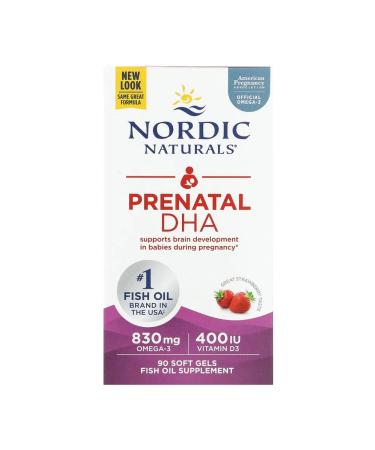 Nordic Naturals Prenatal omega for pregnant women strawberry taste 90 caps
