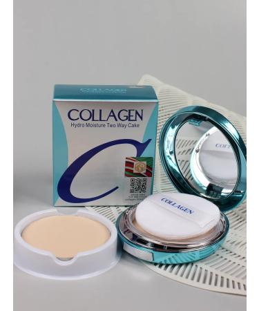 face powder Moisturizing collagen compact with SPF - Buy Online on GoSupps.com
