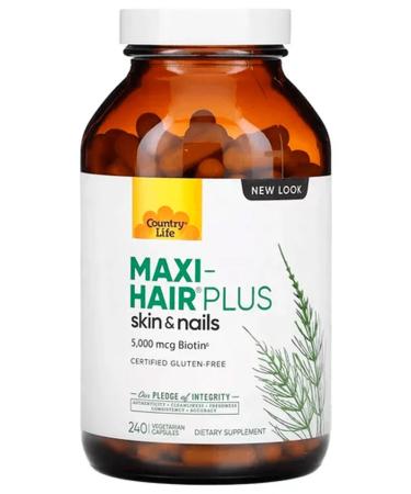 Country Life Skin hair nails biotin 5000 g 240 plant capsules - Buy Online on GoSupps.com