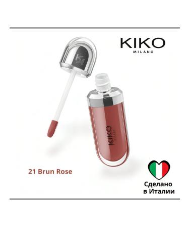 KIKO Milano Lip lip 3D Hydra Lipgloss 21 Brun Rose