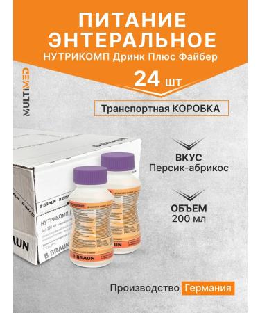 B Braun Nutrimop Drink plus peach-apricot 200 ml. x 24 pcs