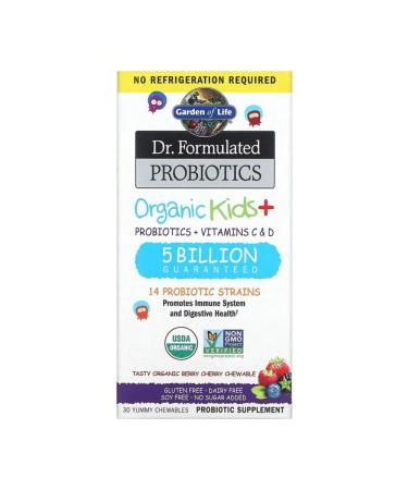 Garden of Life Organic Kids Children's probiotics 30 chewing tablets