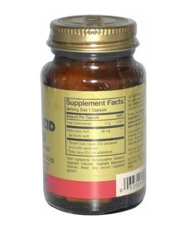 Solgar Alfa-lipoic acid 60 mg 30 caps (500 mg) x 2 un - Buy Online on GoSupps.com