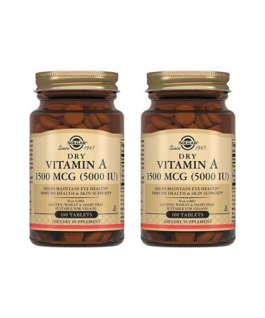 Solgar dry vitamin A 1500 g 100 tab (370 mg) x 2 units