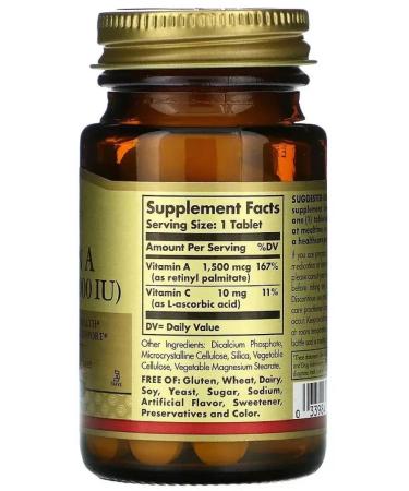 Solgar dry vitamin A 1500 g 100 tab (370 mg) x 3 - Buy Online on GoSupps.com