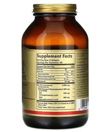 Solgar concentrate omega 3 120 caps (1425 mg) x 2 units - Buy Online on GoSupps.com