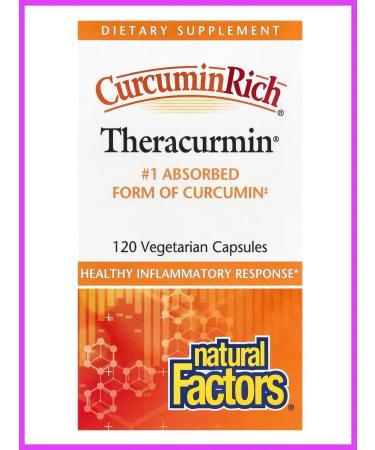 Natural Factors Theracurmin curcumin 120 plant capsules