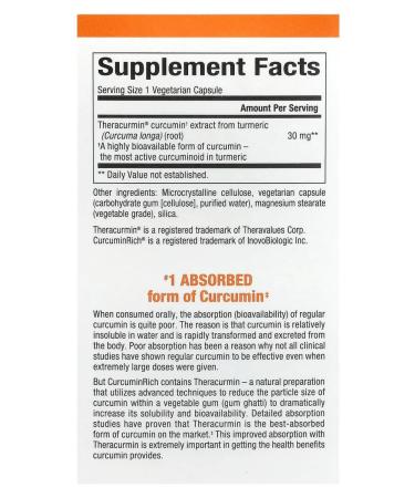 Natural Factors Theracurmin curcumin 120 plant capsules - Buy Online on GoSupps.com