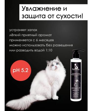 Doctor Groom White fluffy cat shampoo 200 ml - Buy Online on GoSupps.com