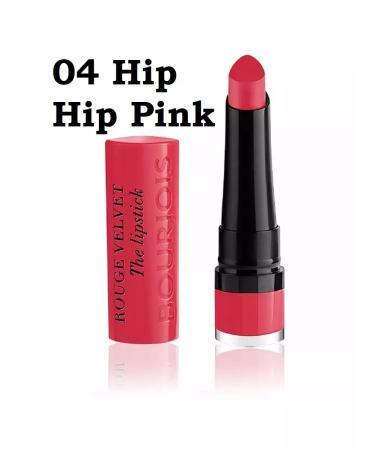 Bourjois Lipstick Rouge Edition Velvet Tone 04 HIP HIP Pink
