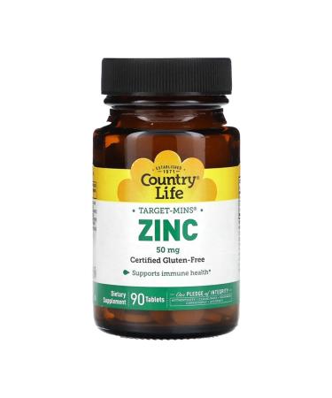 Country Life Zinc 50 mg 90 tablets