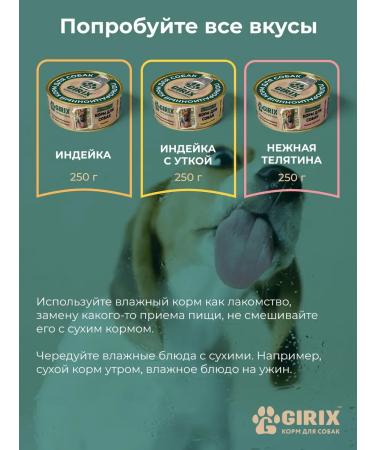 GIRIX Wet feed for dogs of all breeds lamb 250g - Buy Online on GoSupps.com