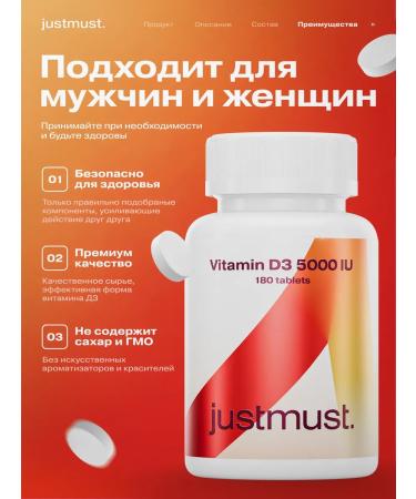 JUSTMUST Vitamin D3 - Buy Online on GoSupps.com