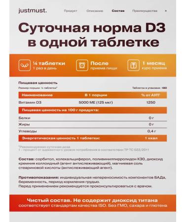 JUSTMUST Vitamin D3 - Buy Online on GoSupps.com