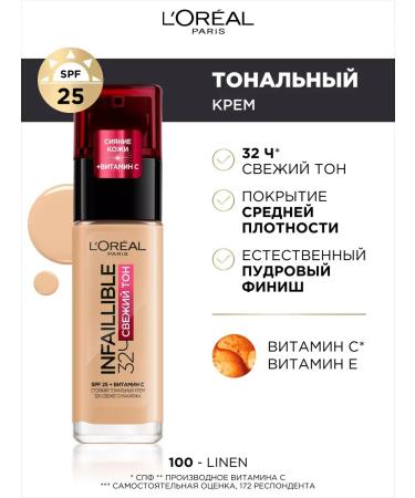 L'OREAL PARIS L'Oreal tonal cream Infaillible Persistent 100