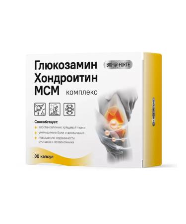 HealthPRO Glucosamine chondroitin MSM Bioforte capsules of 0.758 g 30 pcs