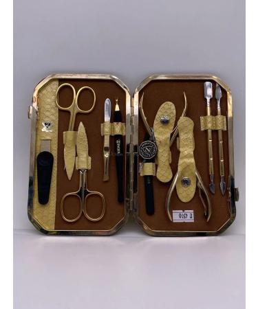 ZINGER Manicure set of 10 items golden - Buy Online on GoSupps.com