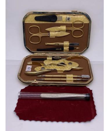 ZINGER Manicure set of 10 items golden - Buy Online on GoSupps.com