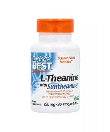Doctor's Best L-theanine with Suntheanine 150 mg 90 vegetarian capsules - Buy Online on GoSupps.com
