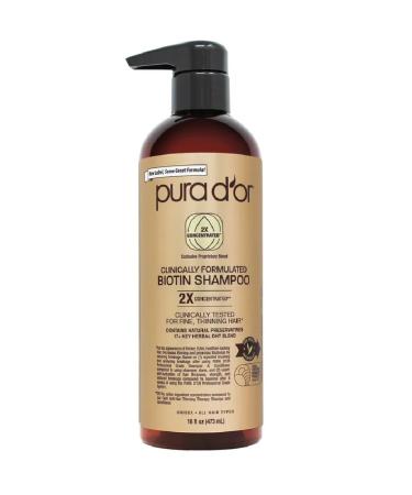 PURA D'OR Hair shampoo with biotin 473 ml - Buy Online on GoSupps.com