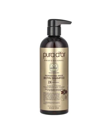 PURA D'OR Hair shampoo with biotin 473 ml - Buy Online on GoSupps.com