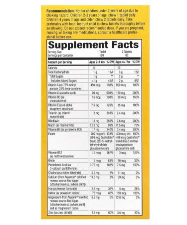 Nature's Way Children's multivitamins 120 chewing tablets - Buy Online on GoSupps.com