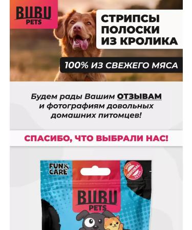 BUBU pets Strips from meat of dogs for dogs 100 g - Buy Online on GoSupps.com