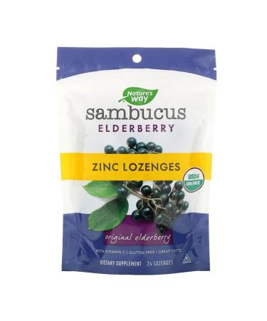 Nature's Way Sambucus Elderberry Zinc Cloudsy with zinc 24 candies