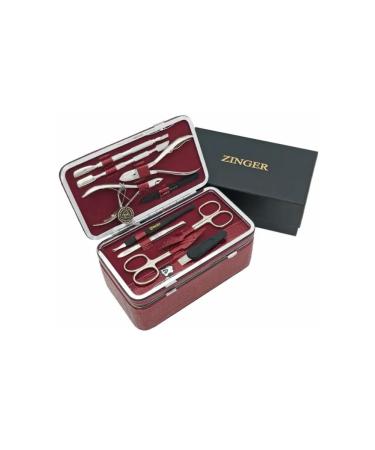 ZINGER Manicure set with a cosmetic bag of 10 items MS-1201-804-S - Buy Online on GoSupps.com