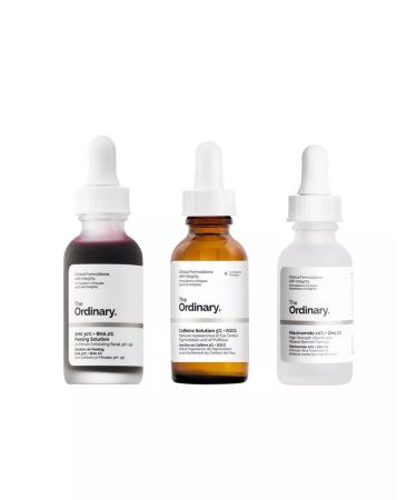 The set of serum and piling for the face of The Ordinary