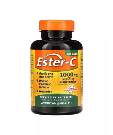 American Health Ester-C 1000 mg. Vitamin C and bioflavonoids 1000 mg 120 pcs