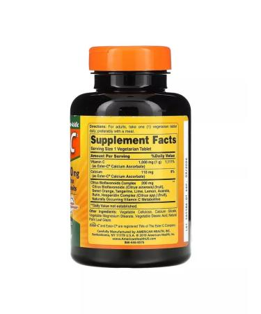 American Health Ester-C 1000 mg. Vitamin C and bioflavonoids 1000 mg 120 pcs - Buy Online on GoSupps.com