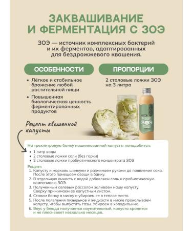 ZOE Natural probiotic composition Elixir oatmeal 03 - Buy Online on GoSupps.com