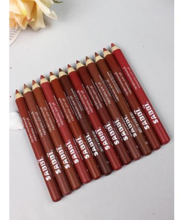 Sabbi Cosmetics Lip pencil set 12 pcs matte waterproof - Buy Online on GoSupps.com