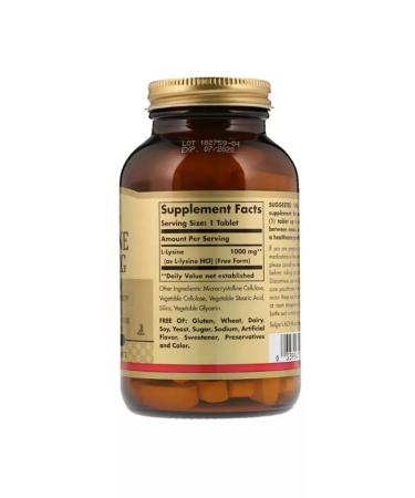 Solgar L -Lisin 1000mg table N50 -1UP - Buy Online on GoSupps.com