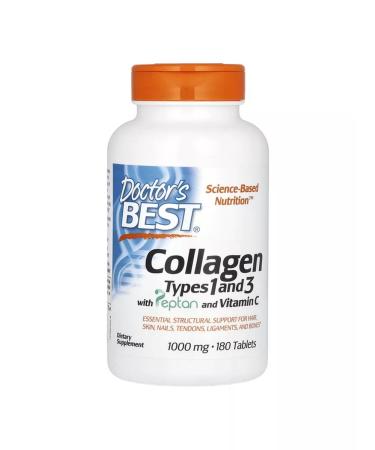 Doctor's Best Collagen type 1 and 3 1000 mg with vitamin C 180pcs