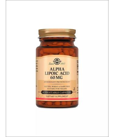 SOLGAR Bad alpha-lipoic acid 60mg antioxidant caps No. 30