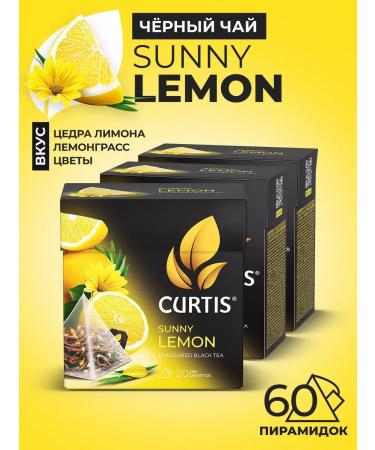 Curtis Black tea in Sunny Lemon pyramids 3x20 pcs - Buy Online on GoSupps.com
