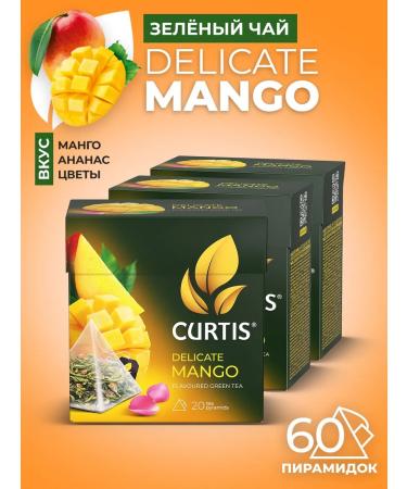 Curtis Green tea in Delicate Mango pyramids 3x20 pcs - Buy Online on GoSupps.com