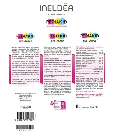 Pediakid Syrup for the throat and nose of children's Nez-Gorge 125 ml - Buy Online on GoSupps.com