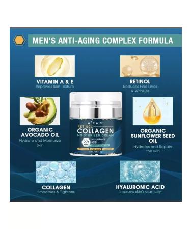 AFCARE Male face cream with collagen retinol and hyaluron - Buy Online on GoSupps.com