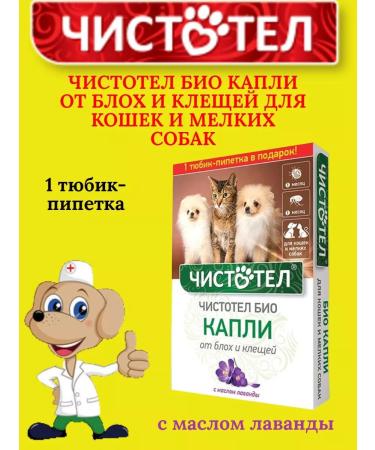 Celandine Drops from fleas and ticks for cats and small dogs 1 pipette