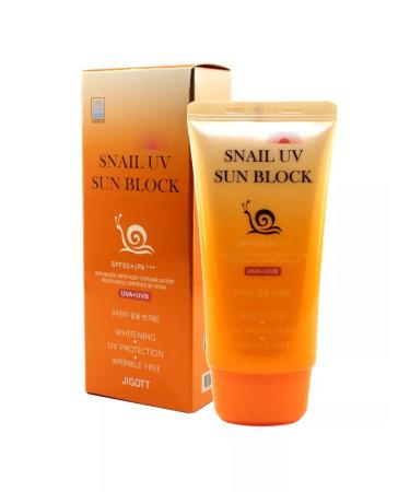Jigott Sunscreen Cream UV with Snail Extract SPF50 PA +++