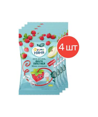 Frutonyanya Fruit pieces with apple and strawberries 15g 4 pcs